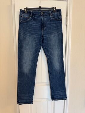 American Eagle Outfitters Men's Dark Blue Slim Straight Jeans Next Level Flex